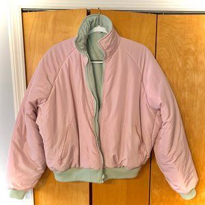 Brandy Melville reversible Faith puffer jacket OS